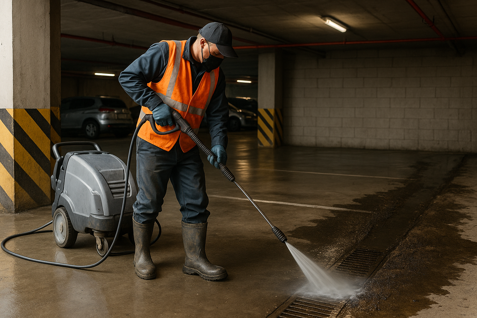 Limpieza con Hidrolavadora